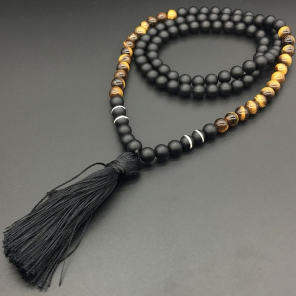 8mm Tiger's Eye Necklace - Picture 11 of 12